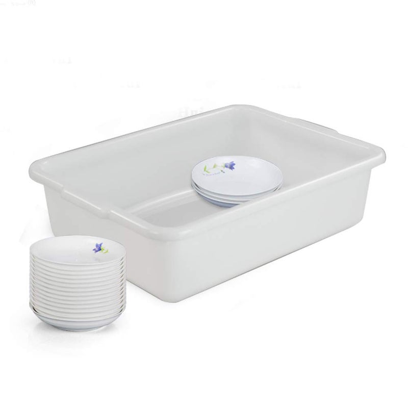 Teyyvn Plastic Bus/Utility Box, Commercial Wash Basin Tote Box, 4-Pack - Image 2